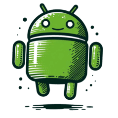 komiksowe logo Android